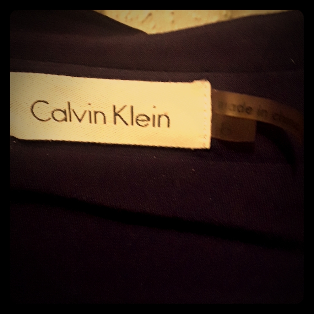 Calvin Klein purple wrap dress